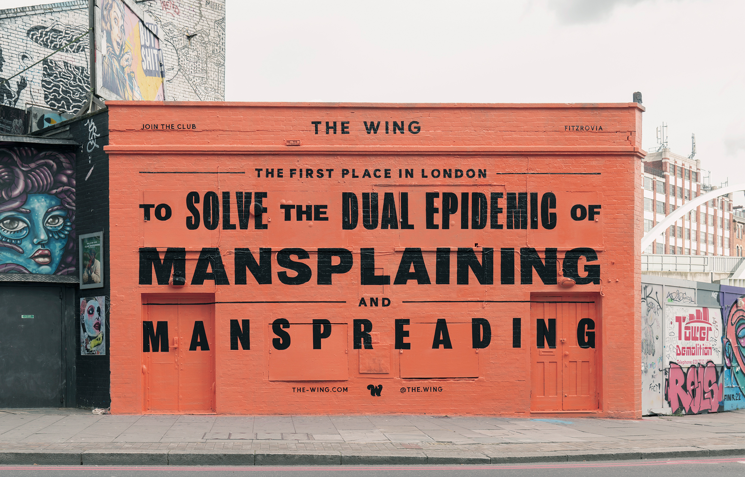 Wing mural in London
