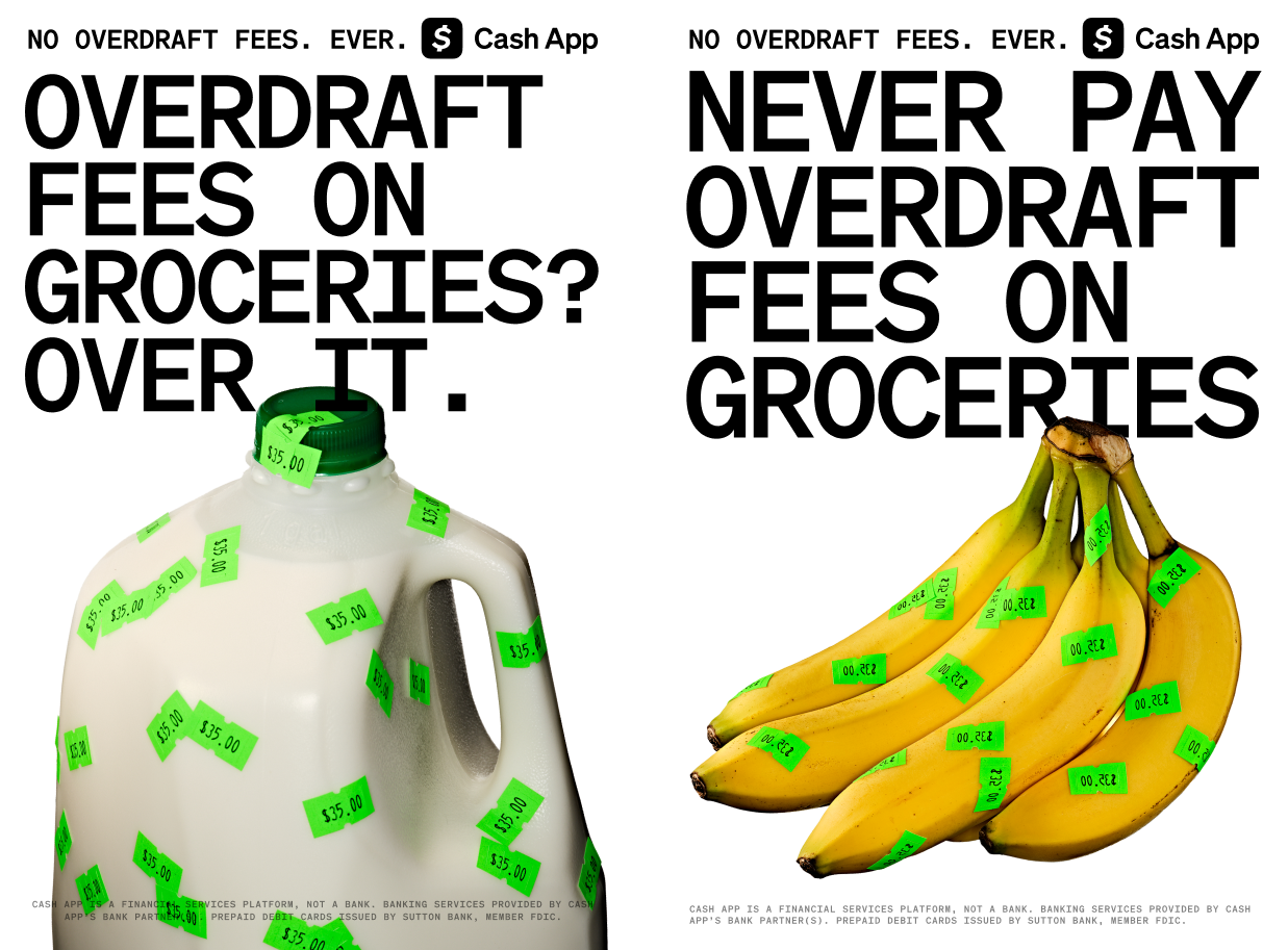 Cash App Overdraft Diptych Cash App Overdraft Diptych